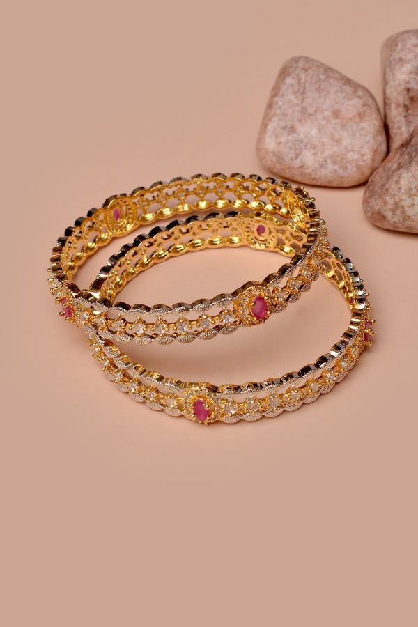 Size 2-4 Party Wear Red Bangles