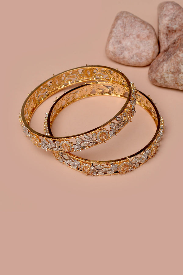 Size 2-4 Party Wear Golden Bangles