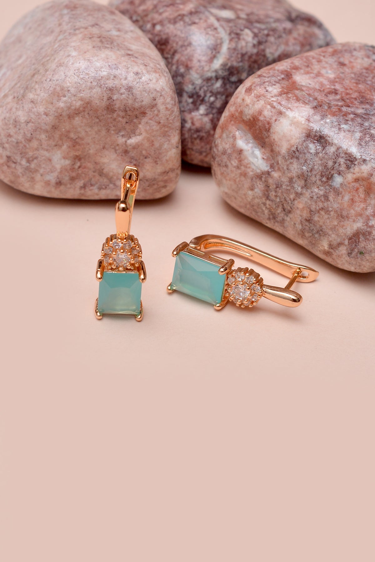 Daily Wear Green Hoop Earrings