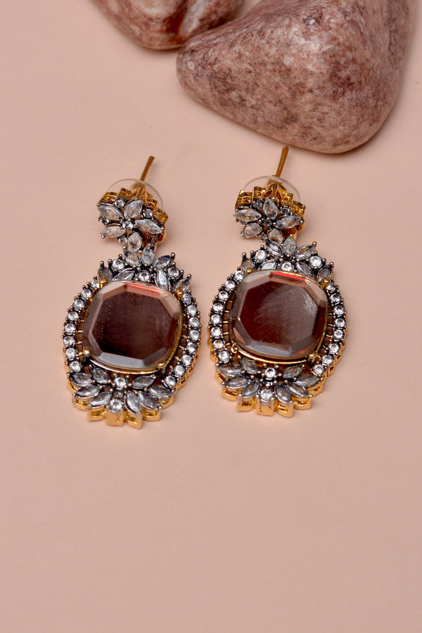 Daily Wear Brown Earrings