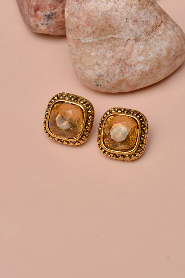 Daily Wear Champagne Golden Ear Studs