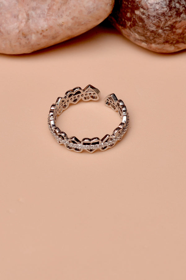 Size 0 Daily Wear Silver Ring