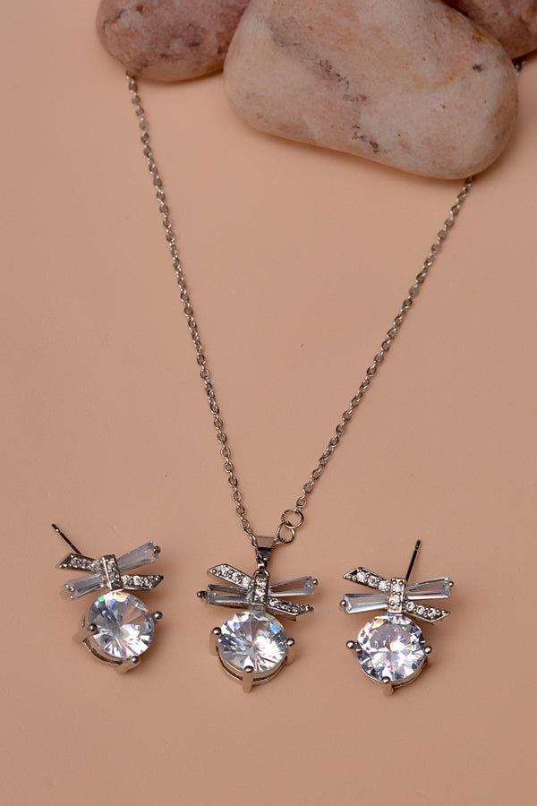 Daily Wear Silver Locket Set