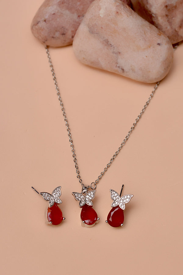 Daily Wear Red Locket Set