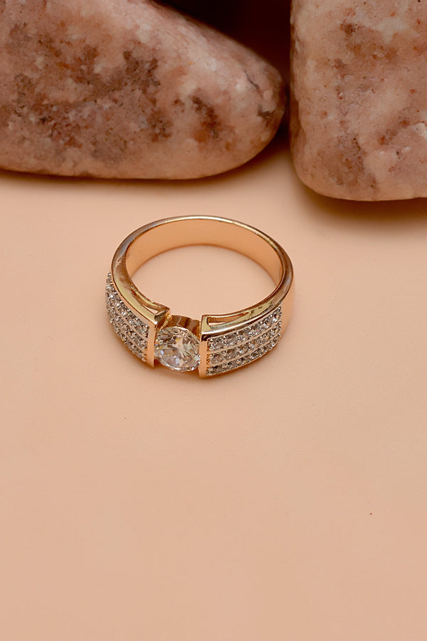 Size 6 Daily Wear Golden Ring