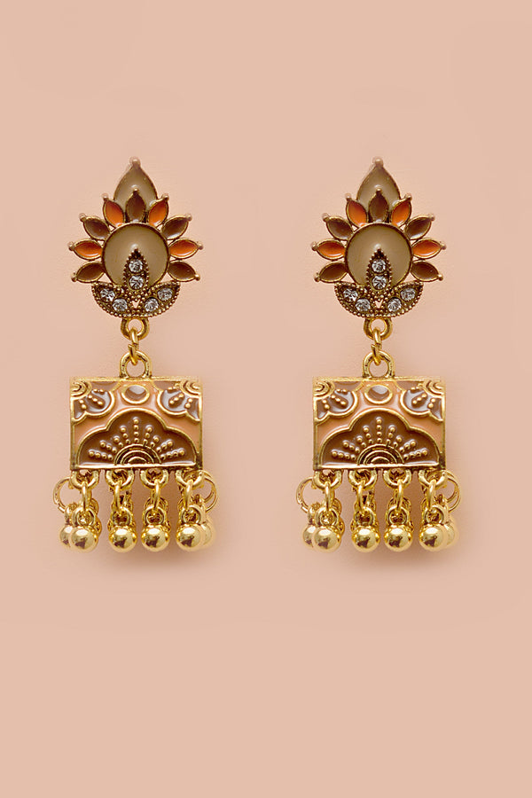 Daily Wear Brown Earrings