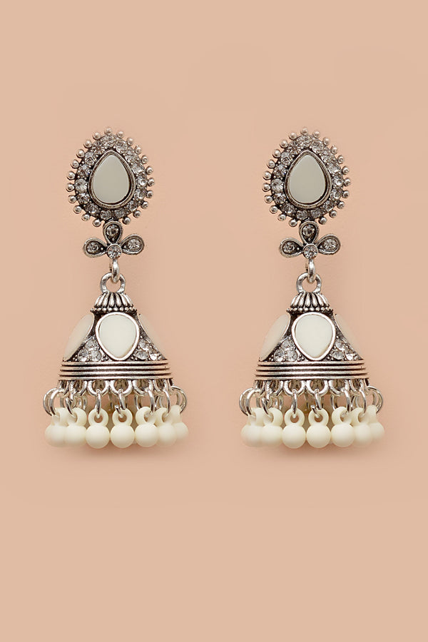 Daily Wear White Earrings