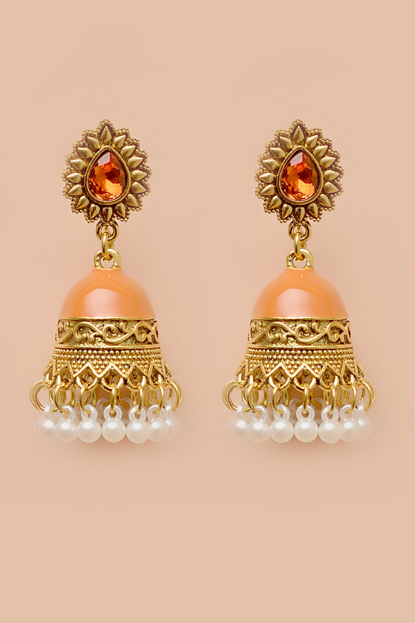 Daily Wear Orange Earrings