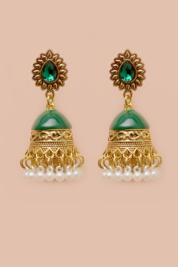 Daily Wear Green Earrings