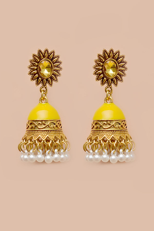 Daily Wear Yellow Earrings