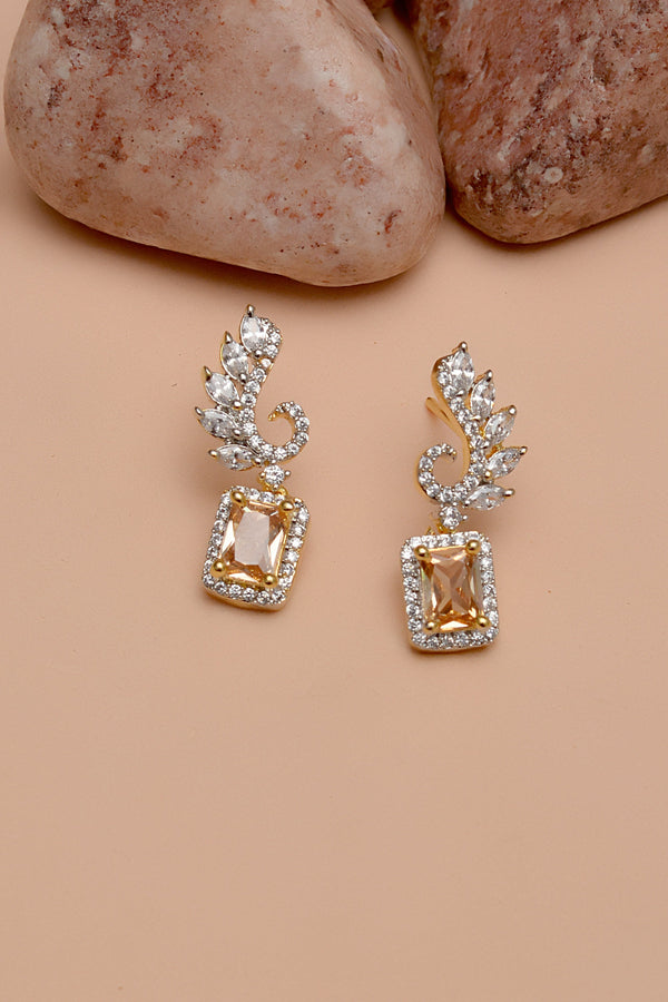 Daily Wear Champagne Earrings