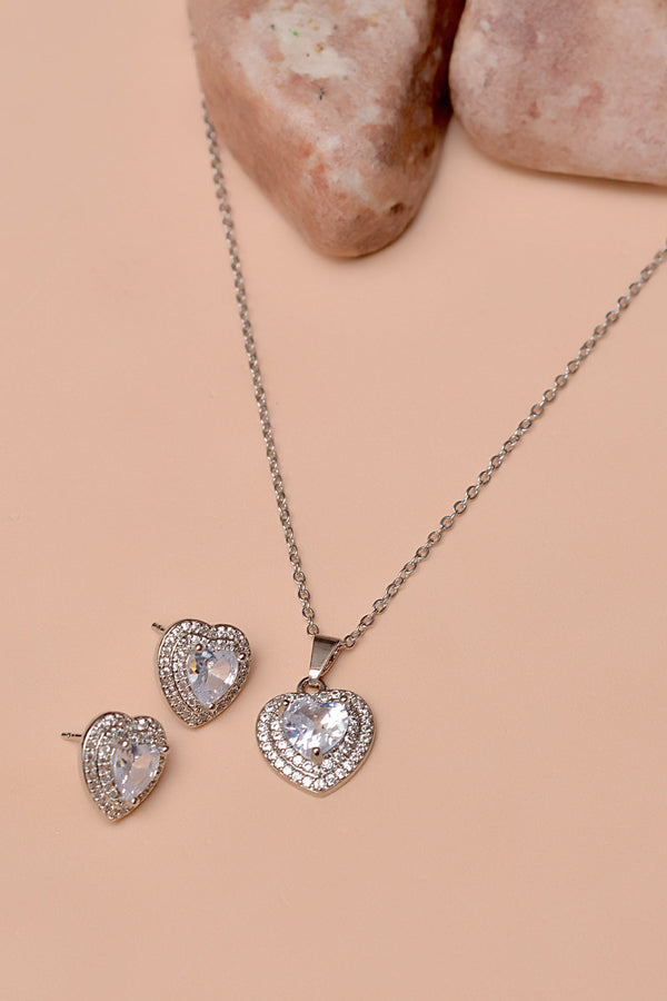 Daily Wear Silver Locket Set