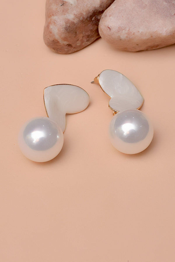 Daily Wear White Earrings