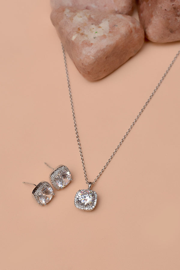 Daily Wear Silver Locket Set