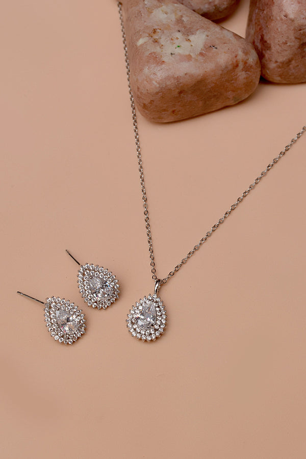 Daily Wear Silver Locket Set