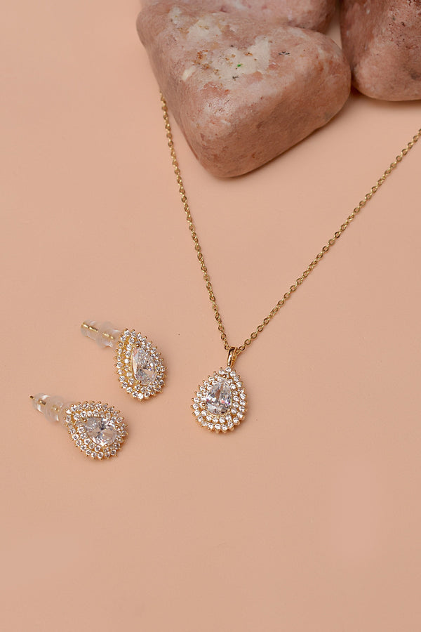 Daily Wear Golden Locket Set