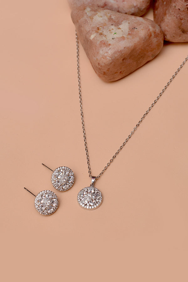 Daily Wear Silver Locket Set