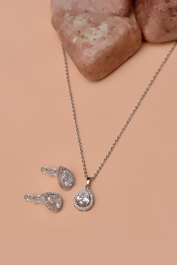 Daily Wear Silver Locket Set