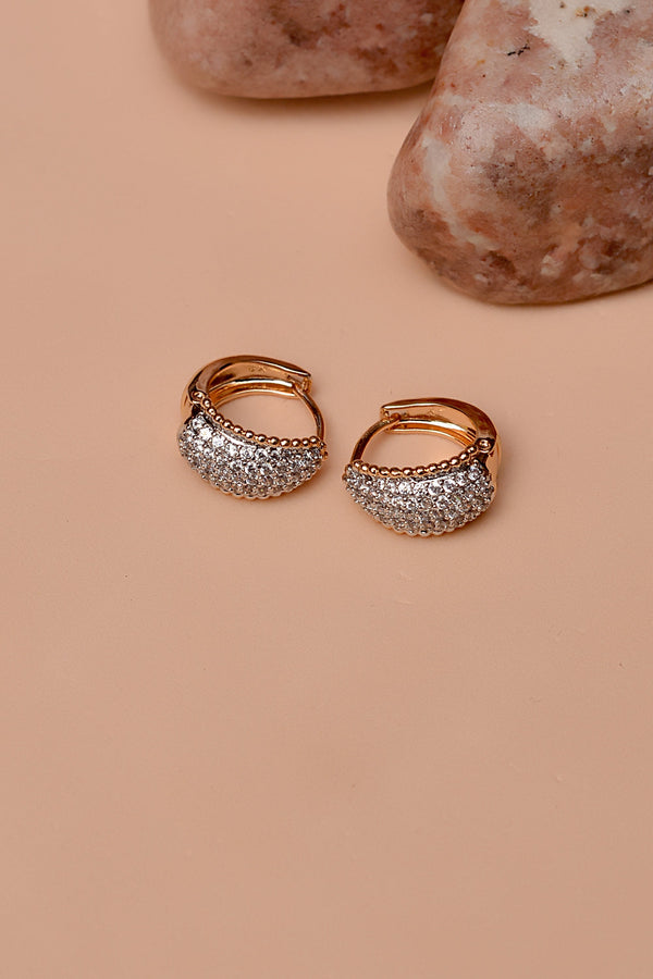 Daily Wear Dual Tone Hoop Earrings