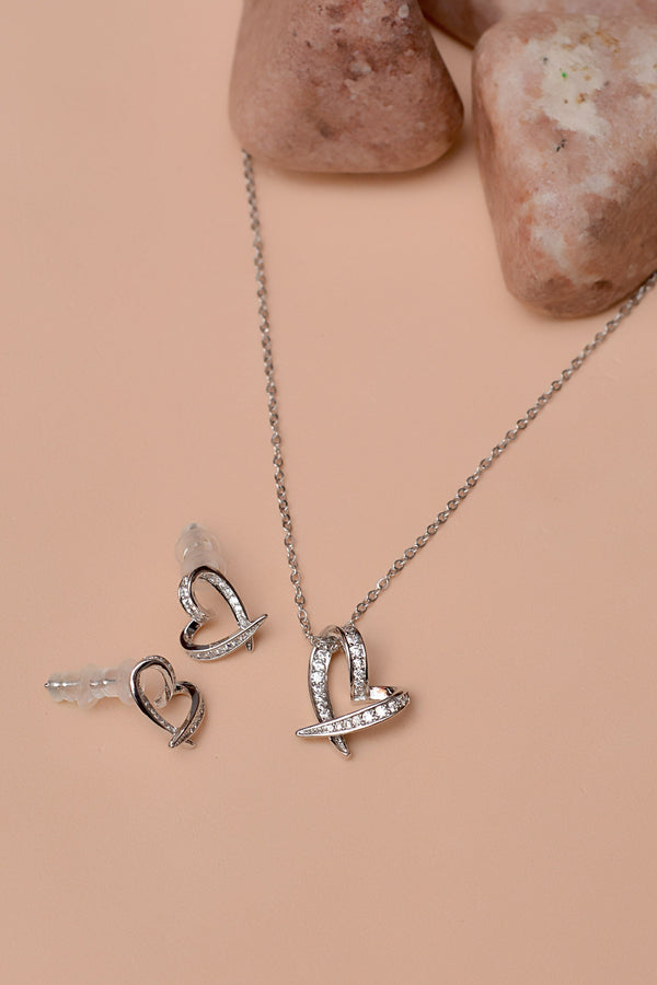 Daily Wear Silver Locket Set