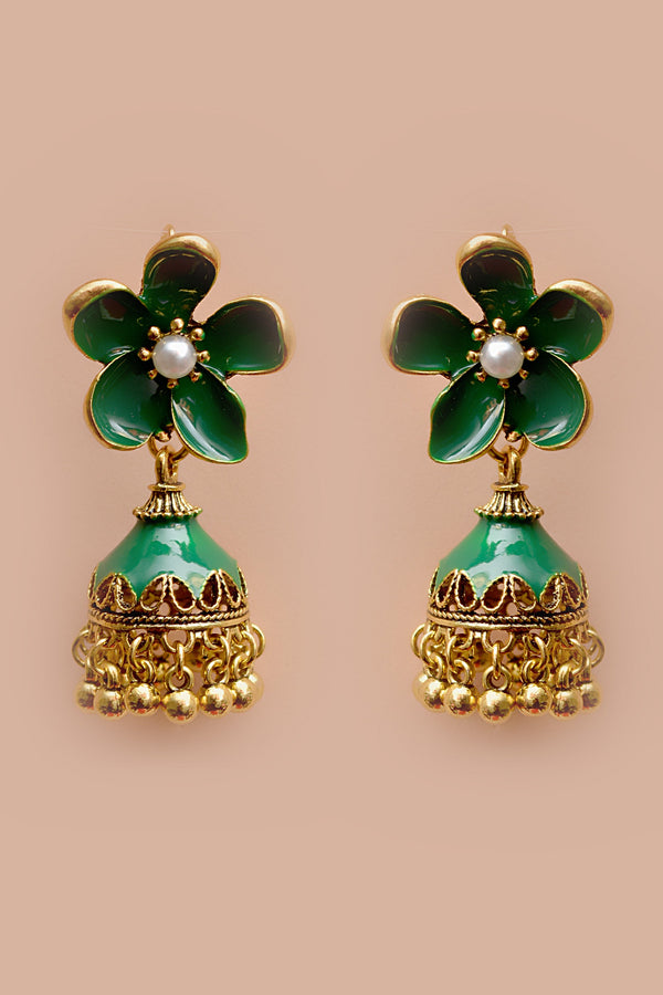 Daily Wear Green Earrings