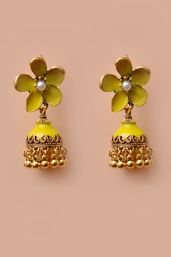 Daily Wear Yellow Earrings