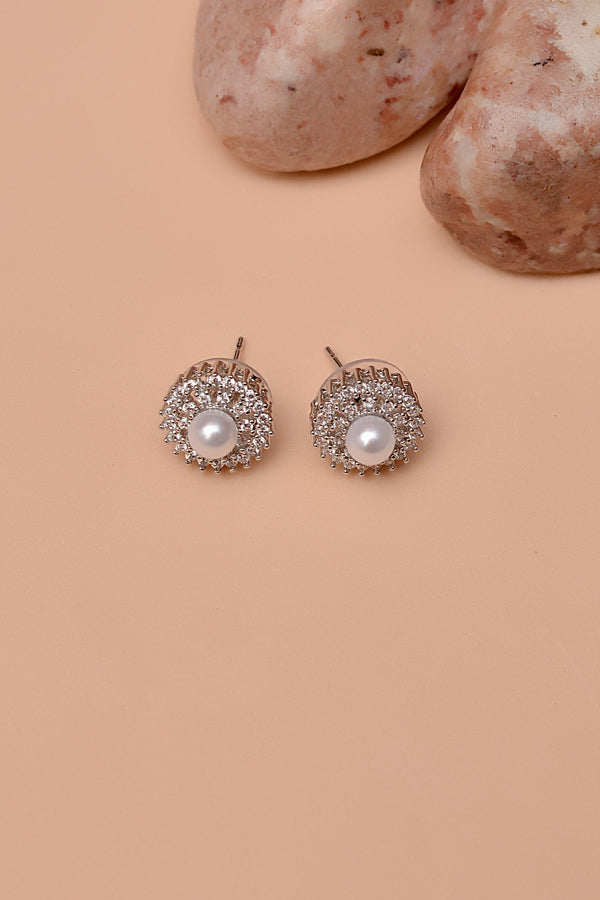 Daily Wear White Ear Studs