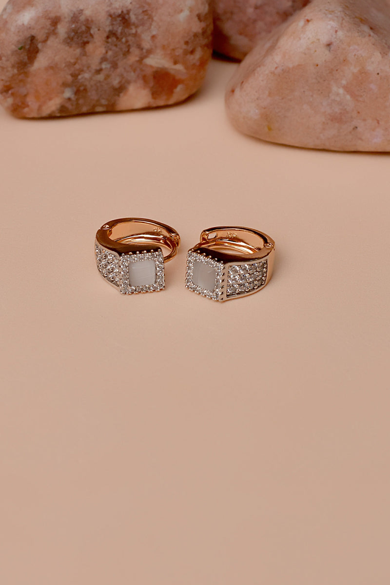 Daily Wear Dual Tone Hoop Earrings