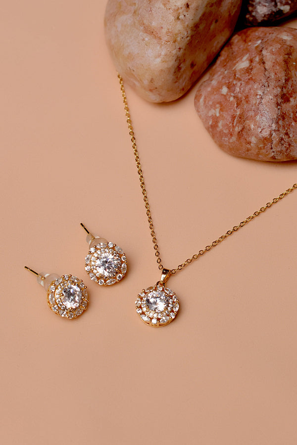 Daily Wear Golden Locket set
