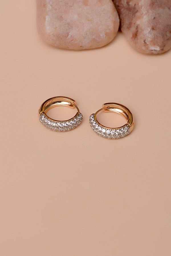 Daily Wear Dual Tone Hoop Earrings