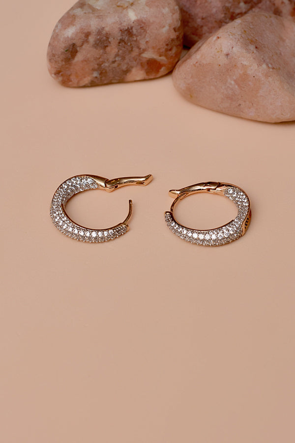 Daily Wear Dual Tone Hoop Earrings