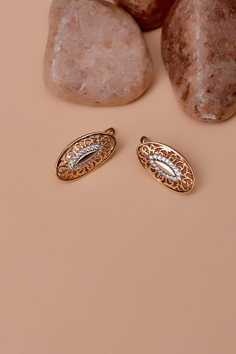 Daily Wear Dual Tone Hoop Earrings