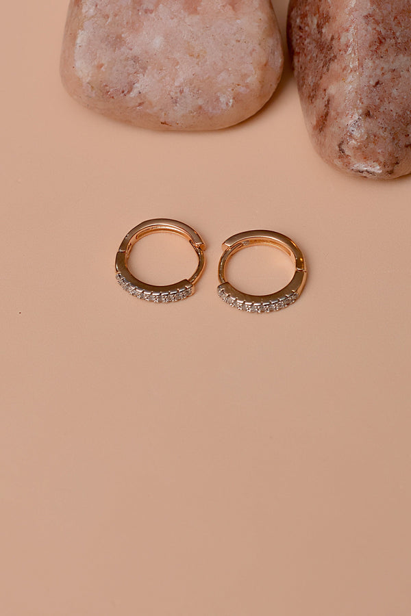 Daily Wear Dual Tone Hoop Earrings