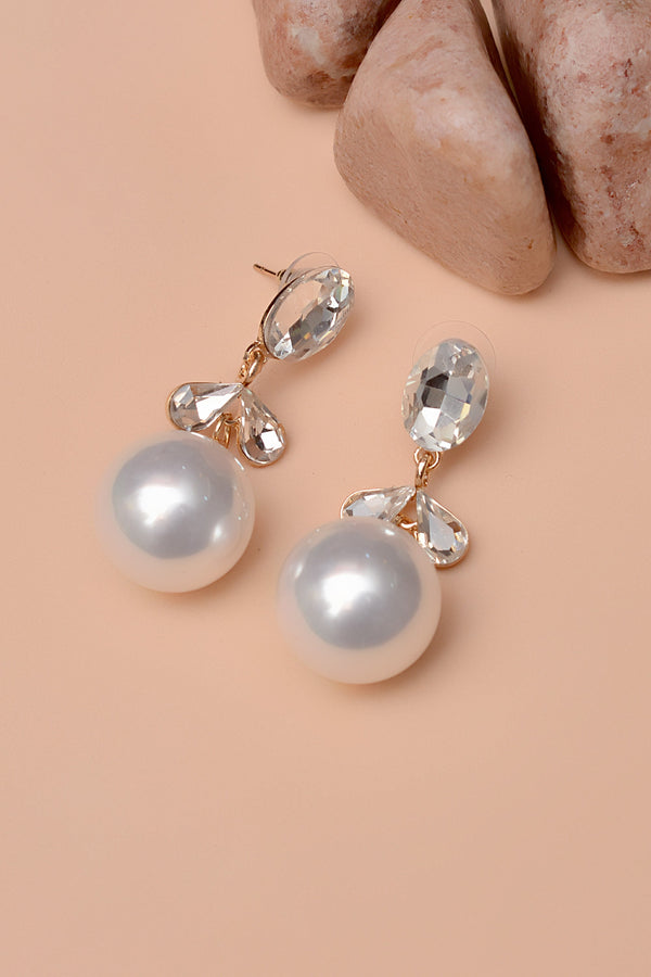 Daily Wear White Earrings