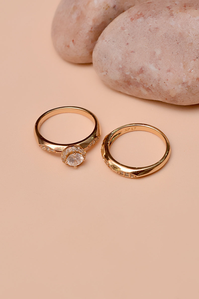 Size 8 Daily Wear Golden Ring