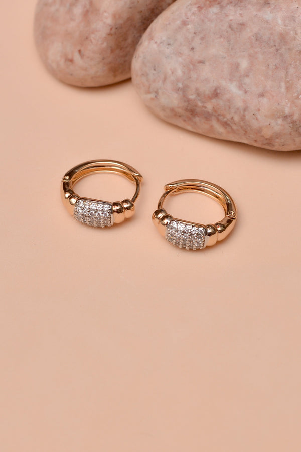 Daily Wear Dual Tone Hoop Earrings