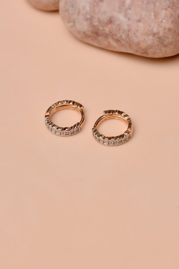 Daily Wear Dual Tone Hoop Earrings