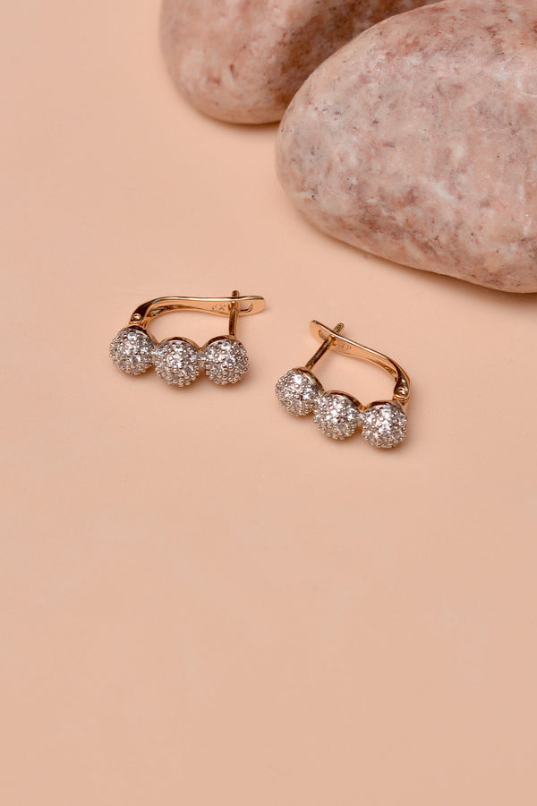 Daily Wear Dual Tone Hoop Earrings