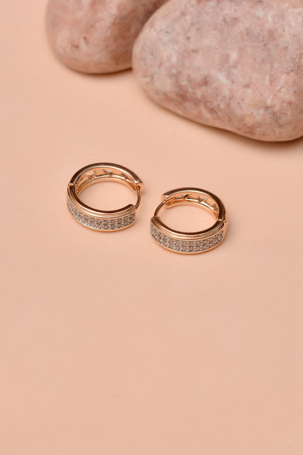 Daily Wear Dual Tone Hoop Earrings