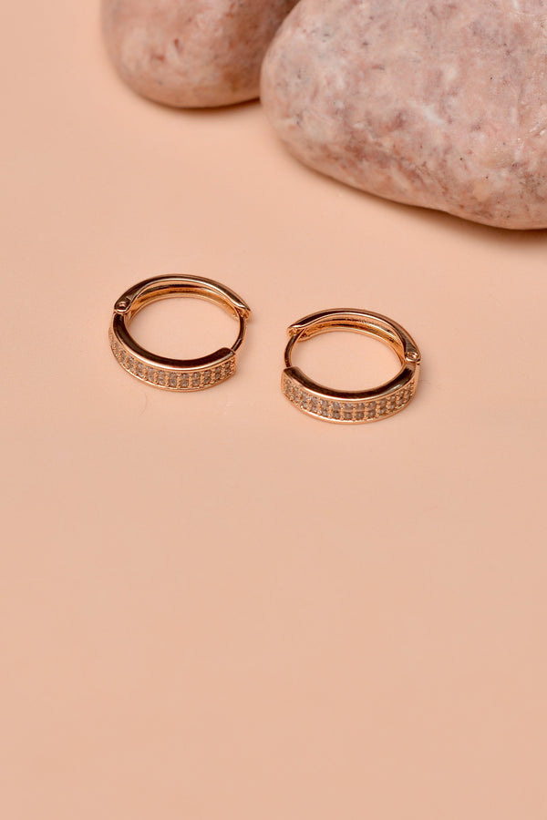 Daily Wear Dual Tone Hoop Earrings