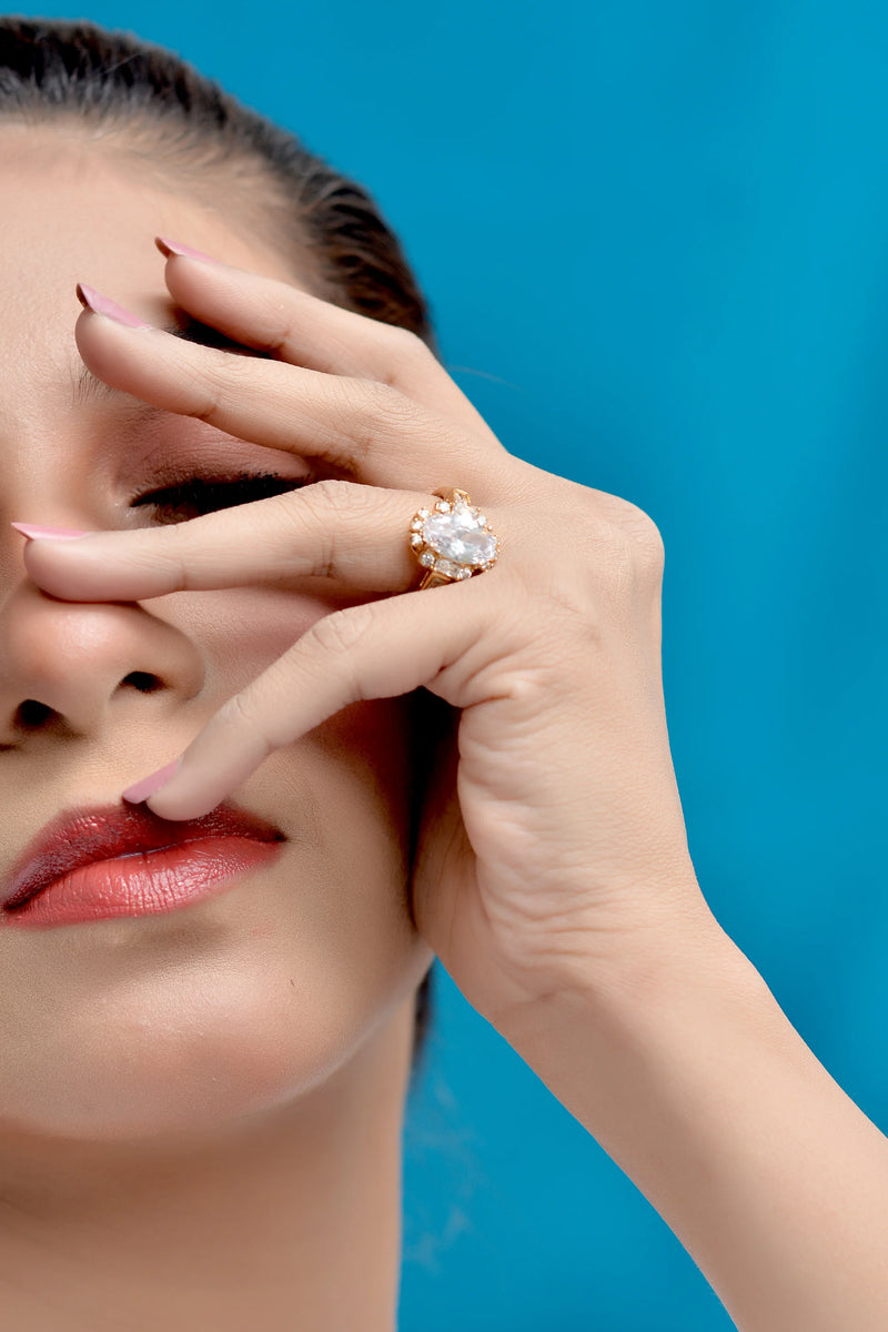 Size 9 Daily Wear Golden Ring