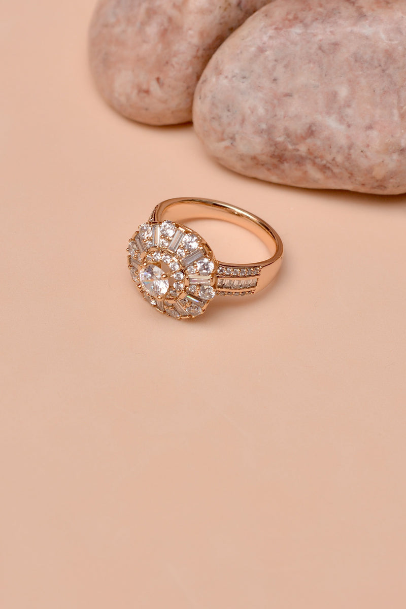 Size 7 Daily Wear Golden Ring