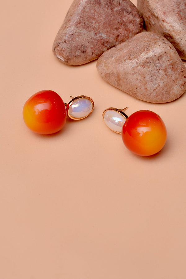 Daily Wear Orange Earrings
