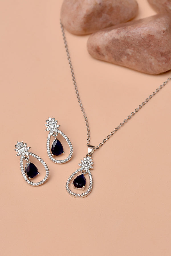 Daily Wear Blue Locket Set