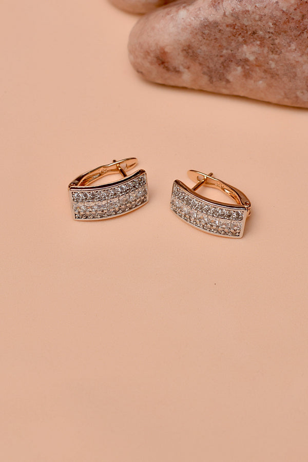 Daily Wear Dual Tone Hoop Earrings