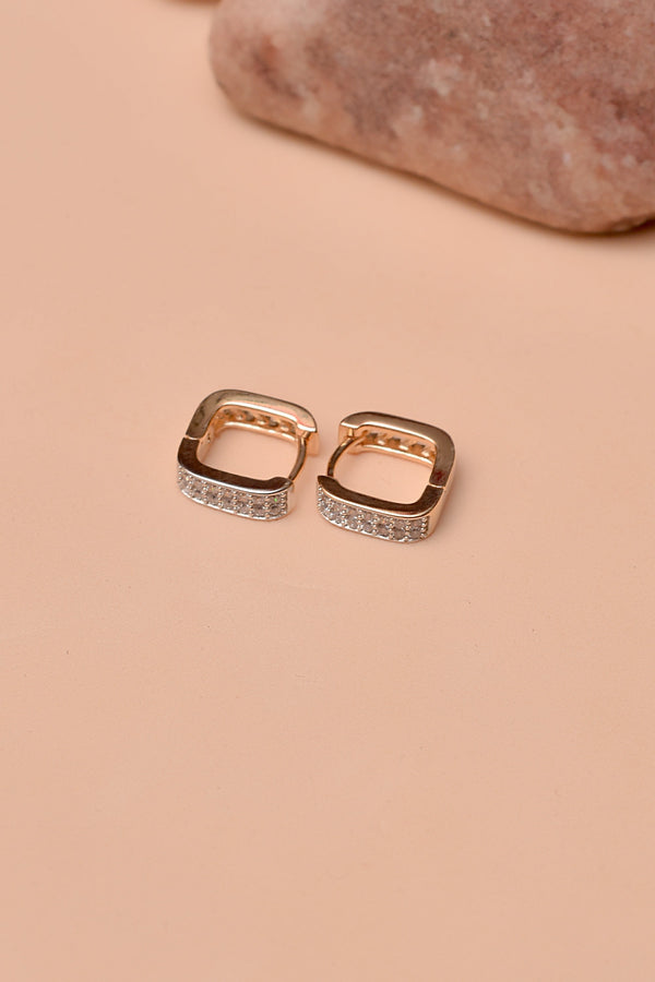 Daily Wear Dual Tone Hoop Earrings
