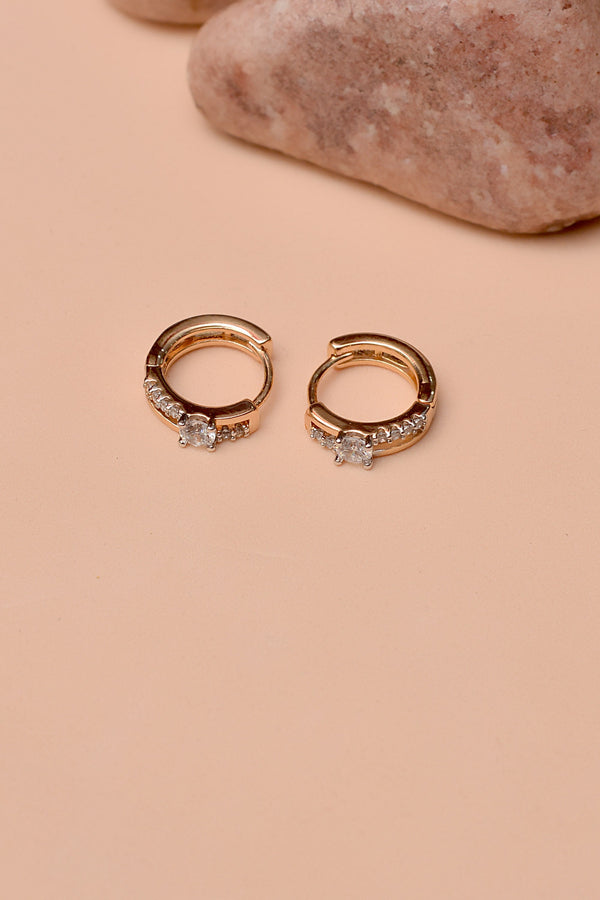 Daily Wear Dual Tone Hoop Earrings