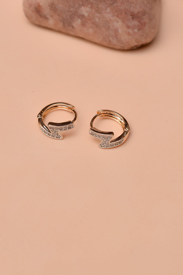 Daily Wear Dual Tone Hoop Earrings