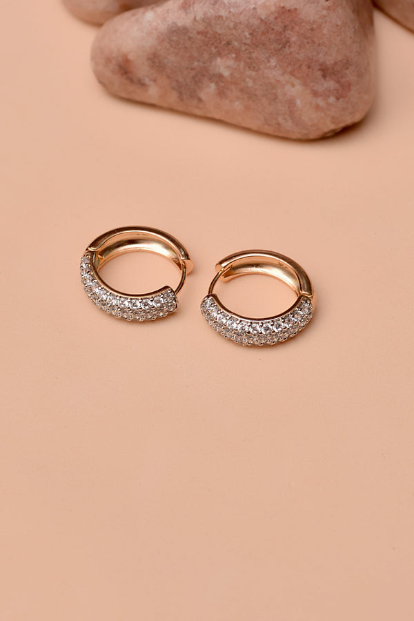 Daily Wear Dual Tone Hoop Earrings