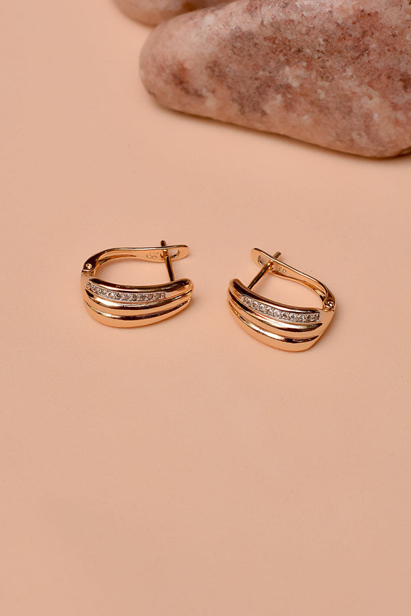 Daily Wear Dual Tone Hoop Earrings
